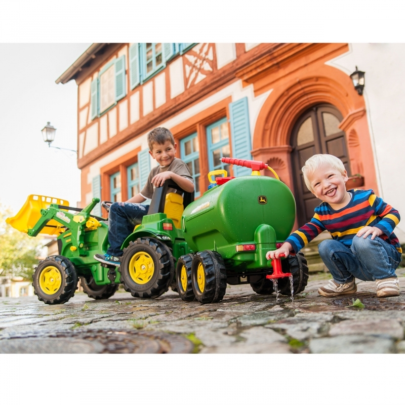 Laste kaheteljeline tanker - Rolly Toys, roheline