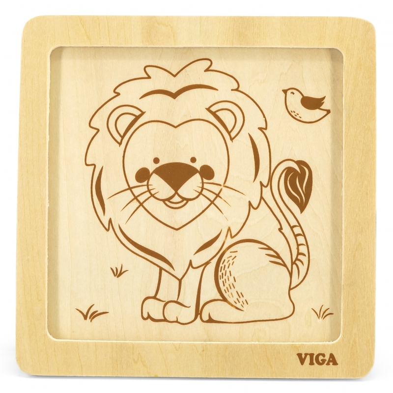Puidust puzzle Viga, lõvi
