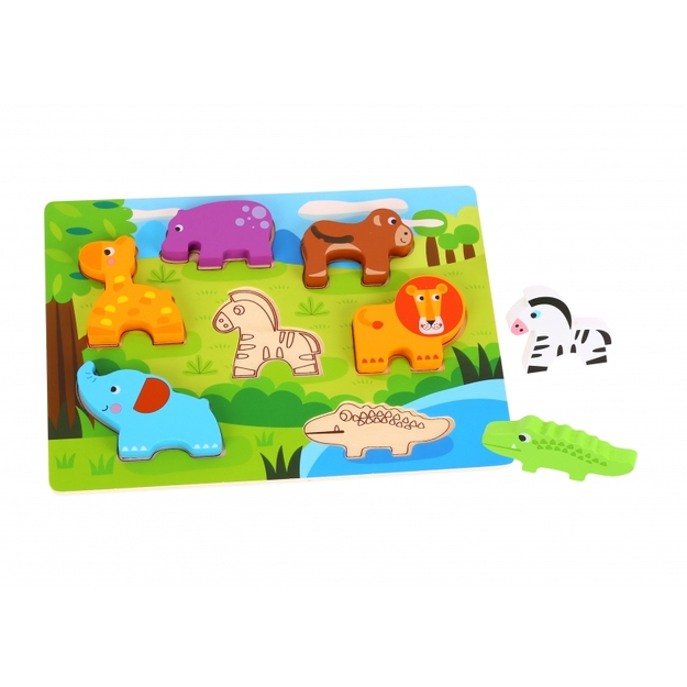 3D puidust puzzle loomad