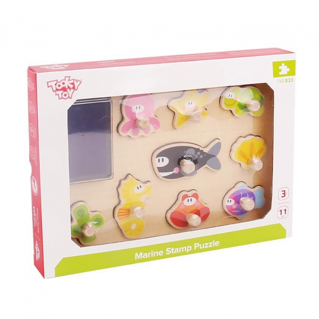 TOOKY TOY Puzzle templid Mere loomad