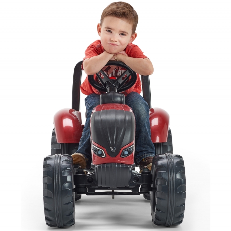 Minamatic traktor koos haagisega - Valtra S4, punane