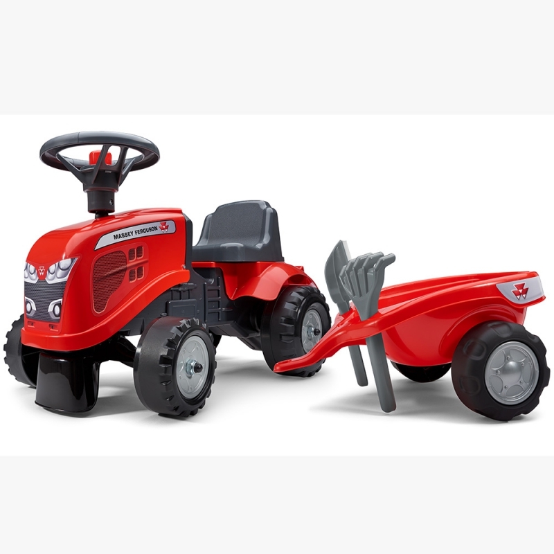 Traktor koos haagisega - Baby Massey Ferguson, punane