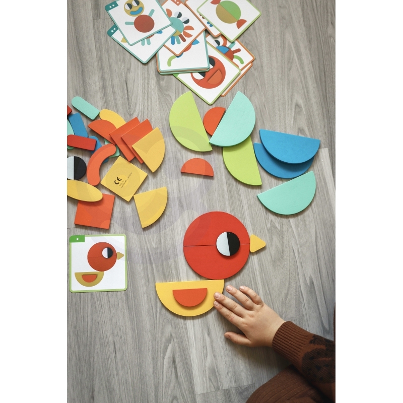 WOOPIE GREEN puidust Montessori puzzle