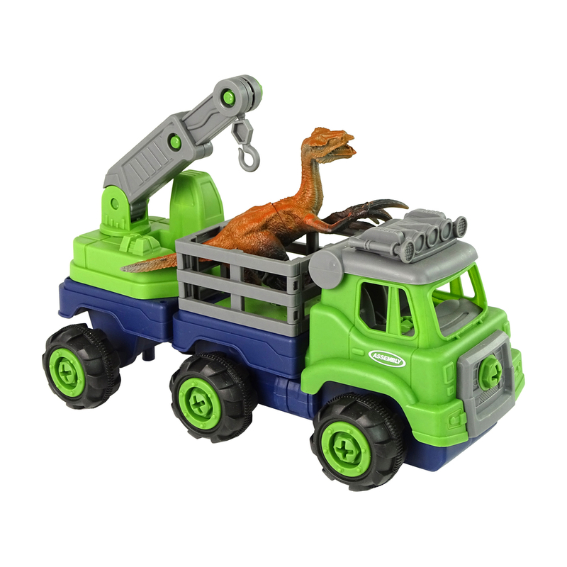  Veoauto koos tööriistade ja dinosaurusega