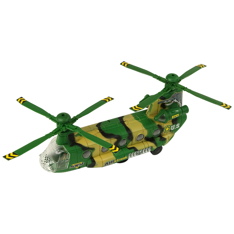 Sõjaline helikopter koos helidega