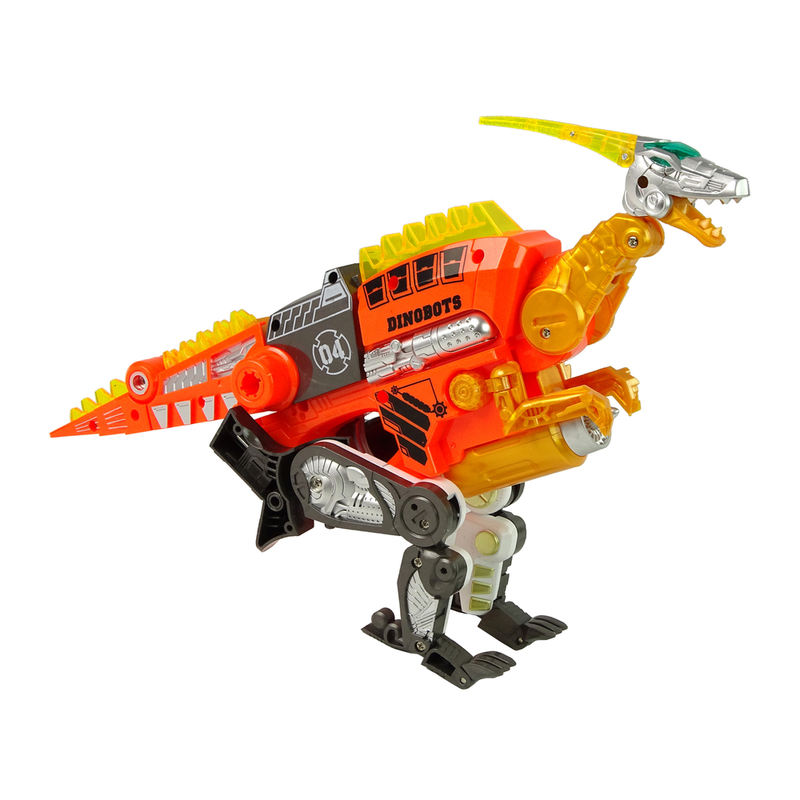 Mängupüss koos sihtmärgi ja padrunitega - Dinobots, oranž
