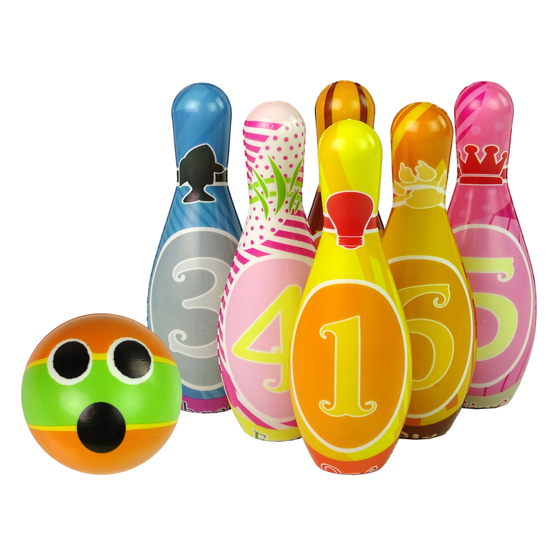 Pehme värviline bowlingukomplekt