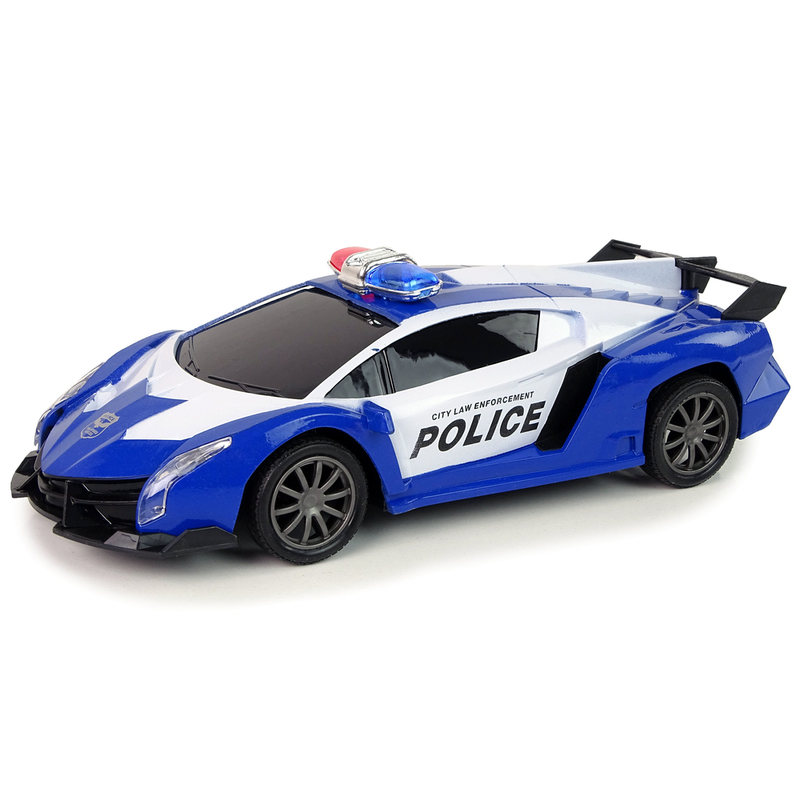 Politsei R/C puldiga võidusõiduauto, sinine