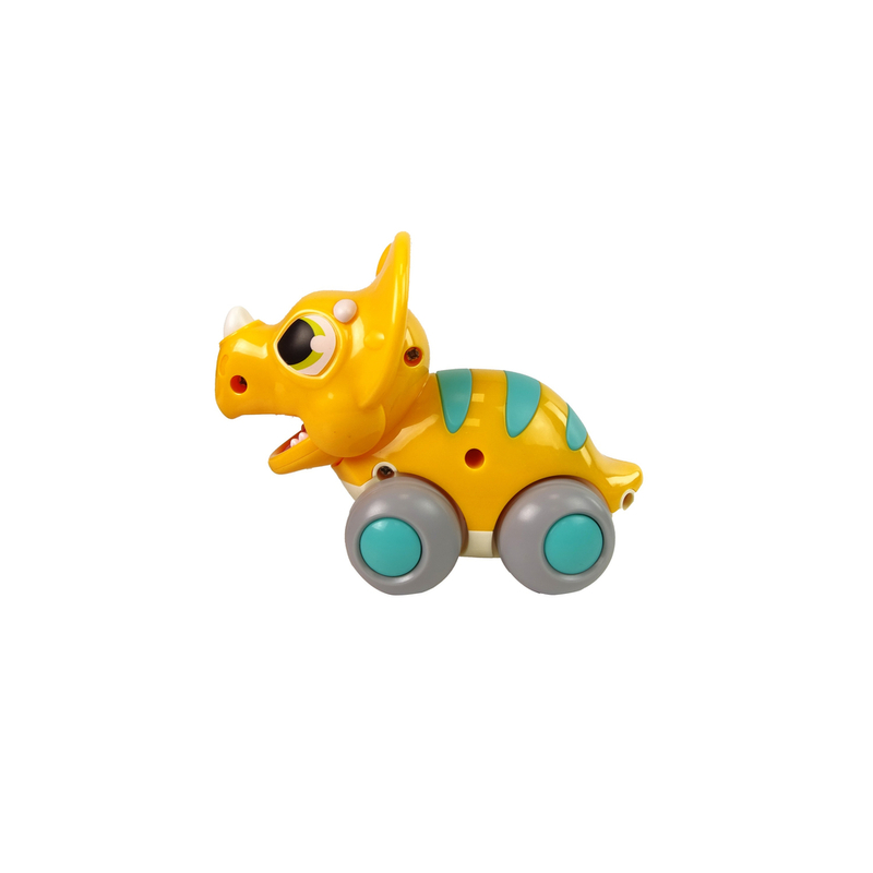 Dinosaurus ratastel, kollane