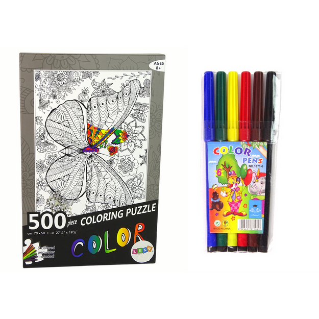 Värvipuzzle 500 tükki, liblikas