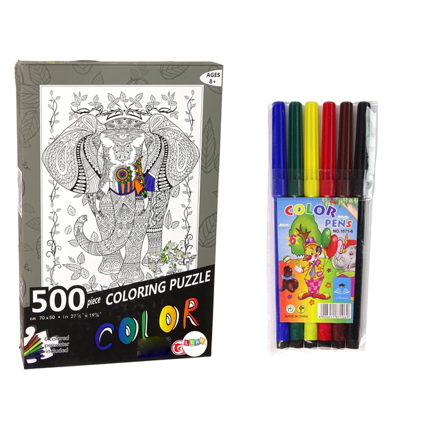 Värvipuzzle 500 tükki, elevant