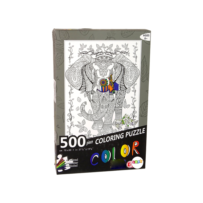 Värvipuzzle 500 tükki, elevant