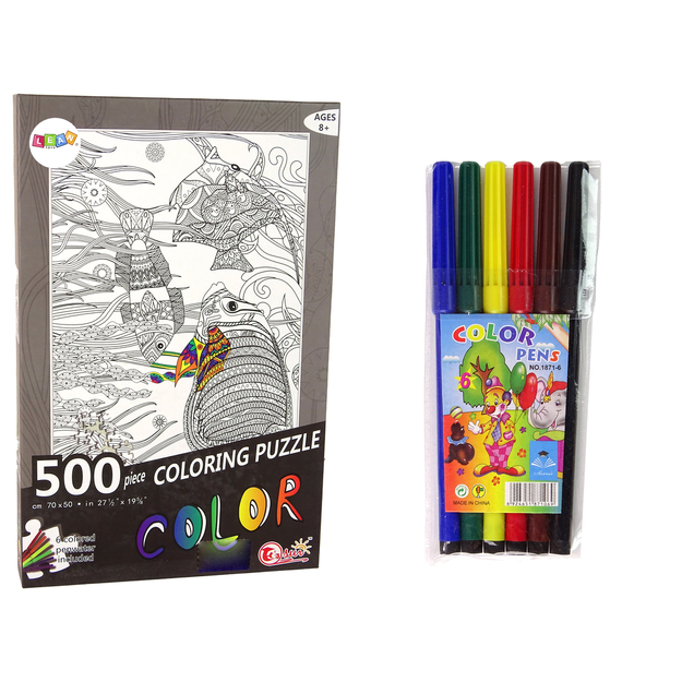Värvipuzzle 500 tk, kala ookean