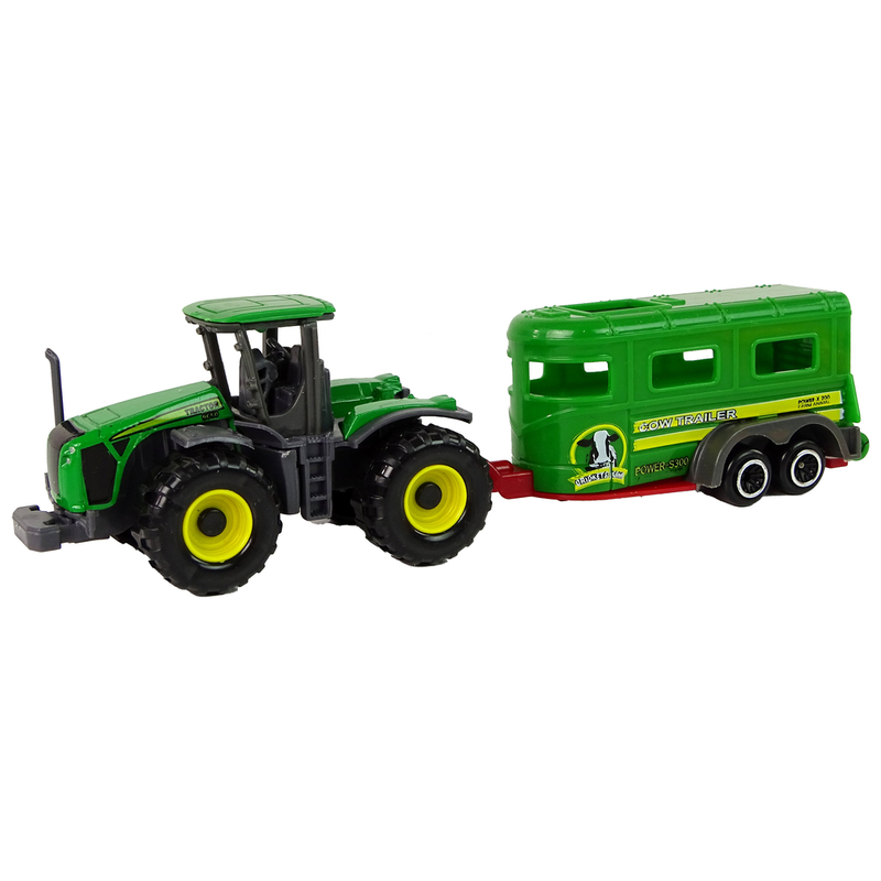 Traktor koos haagisega, roheline