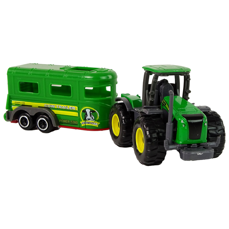 Traktor koos haagisega, roheline