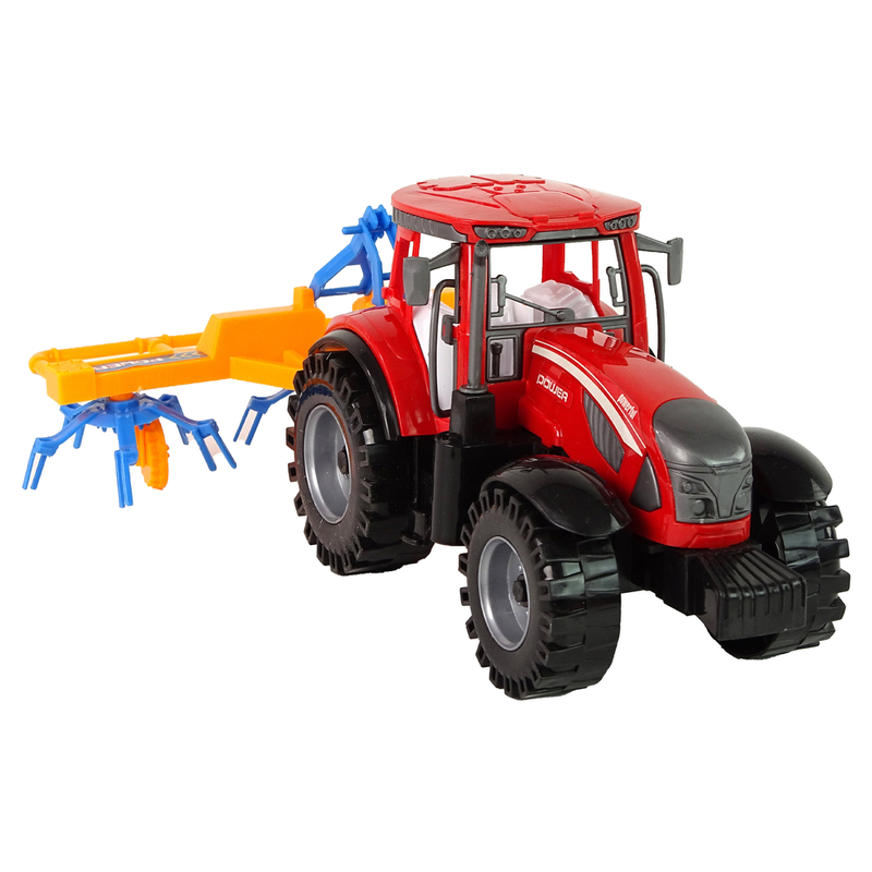Punane traktor harali hõõrdeajamiga