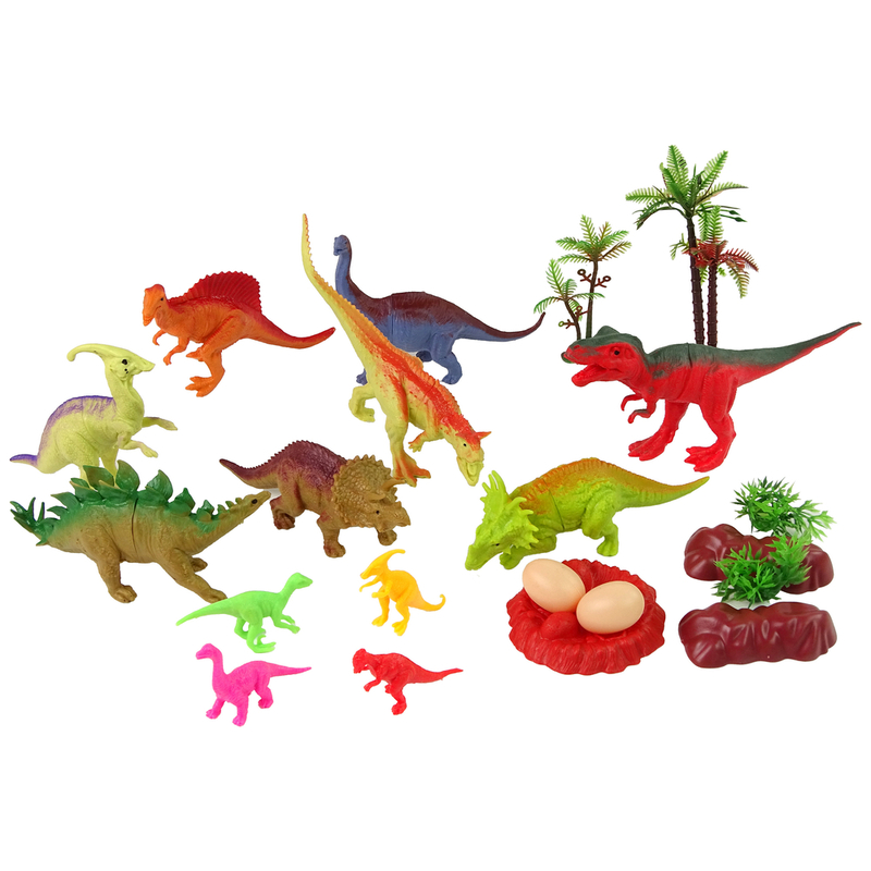 Dinosauruse figuurikomplekt koos tarvikutega, 21 tk.
