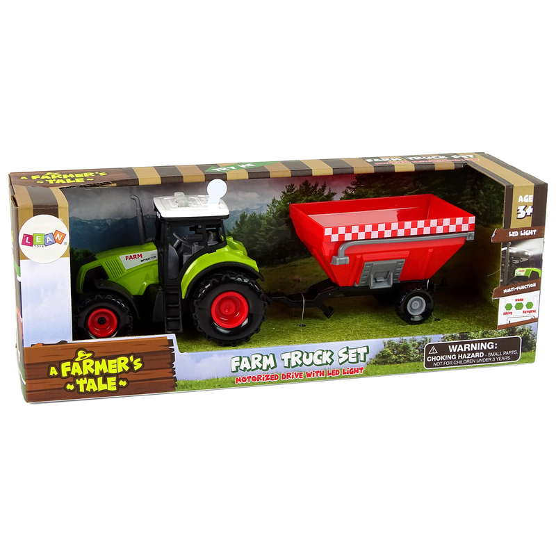Roheline traktor koos kalluriga