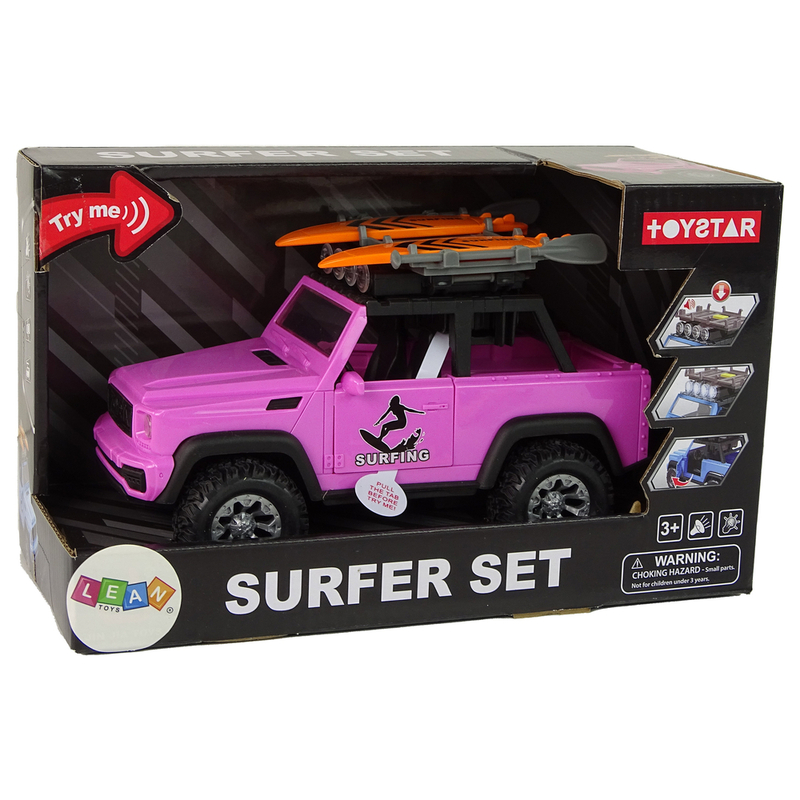 Surfer Set mänguasja maastur, roosa