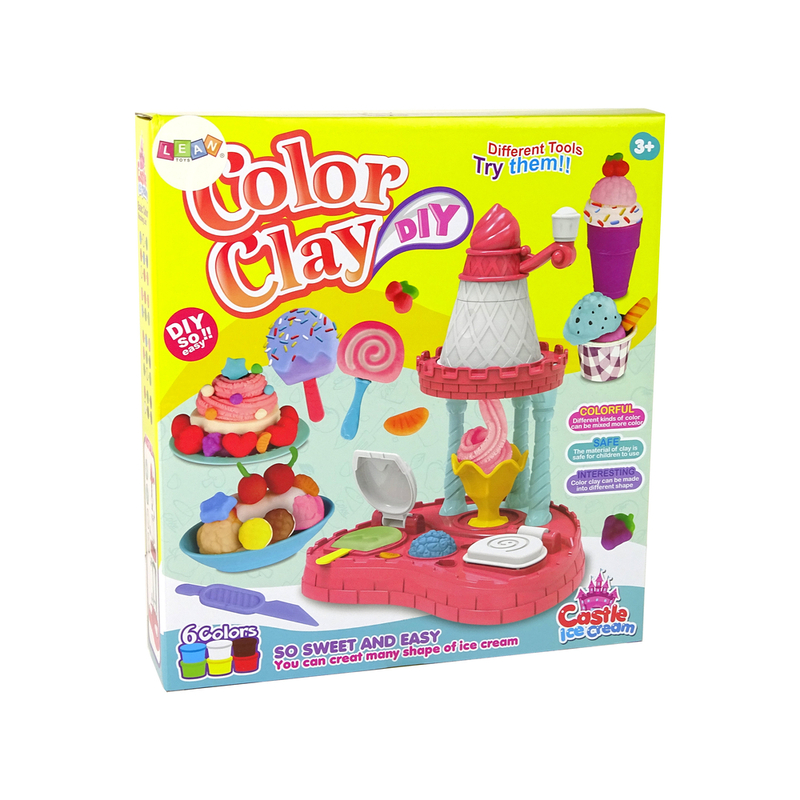 ciastolina jäätisekomplekt, 6 värvi