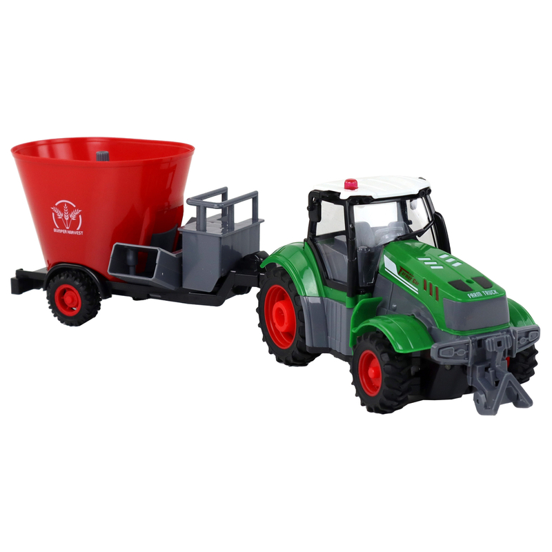 Kaugjuhitav traktor koos koristushaagisega
