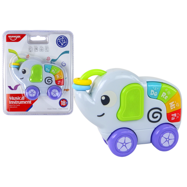Elevant interaktiivne mänguasi ratastega