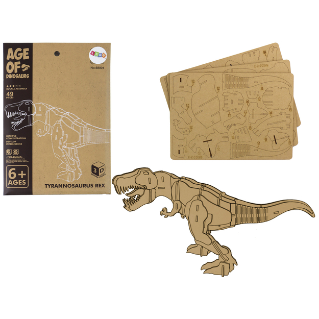 3D puidust ruumiline puzzle T-Rex, 22 d.