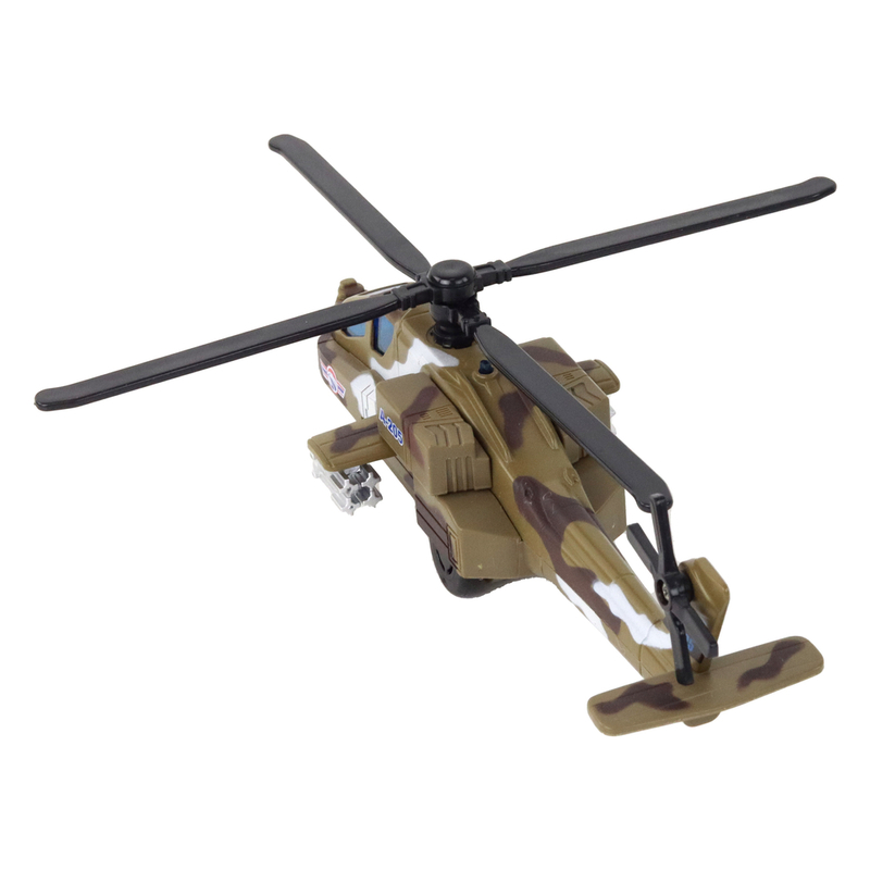 Sõjaline helikopter heli- ja valgusefektidega