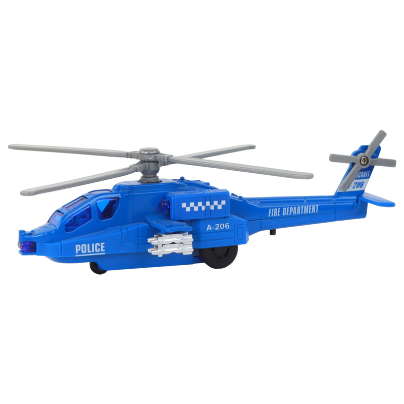 Helikopter koos heli- ja valgusefektidega