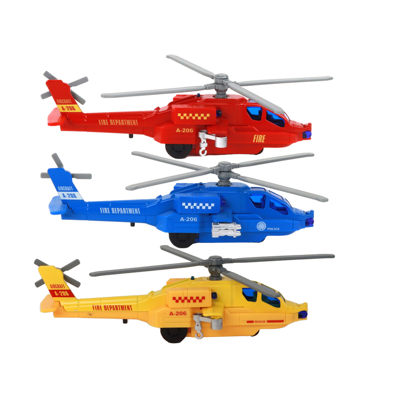 Helikopter koos heli- ja valgusefektidega