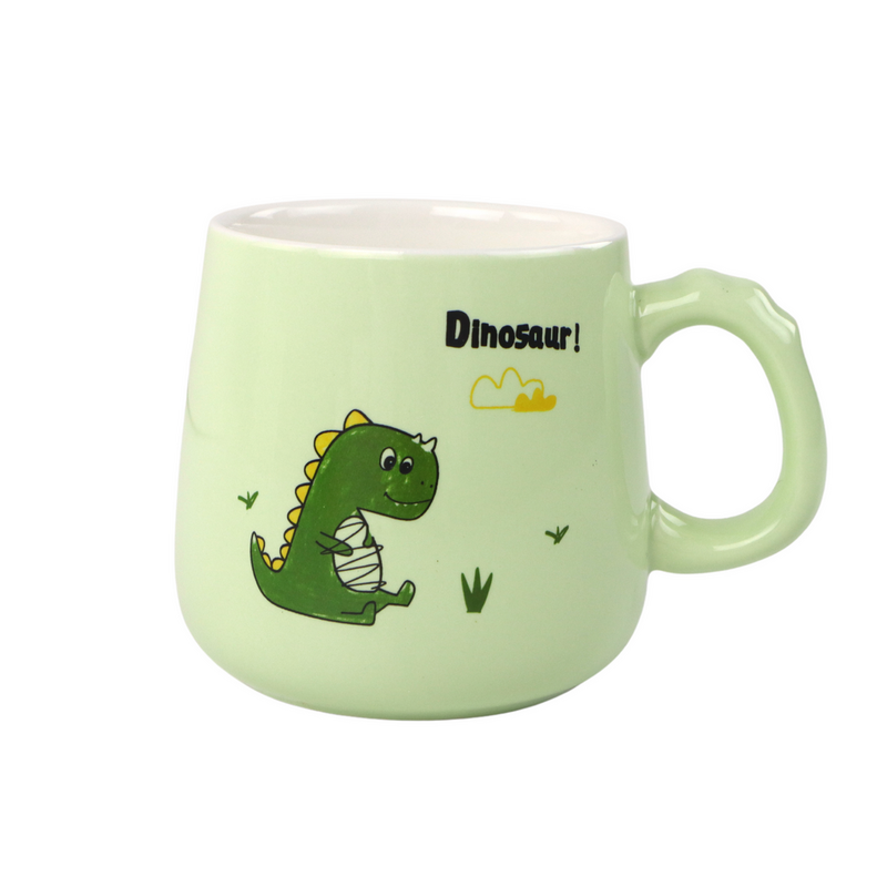 Keraamiline tass dinosaurusega, roheline