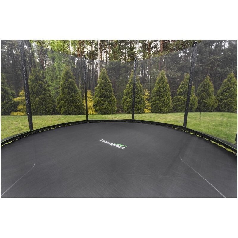 Trampoliin võrguga Lean Sport Pro, 487 cm, must-roheline