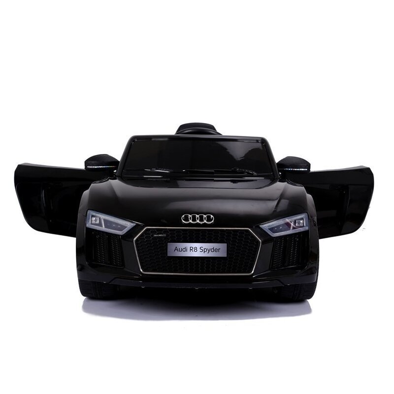 Audi R8 Spyder ühekohaline elektriauto lastele, must