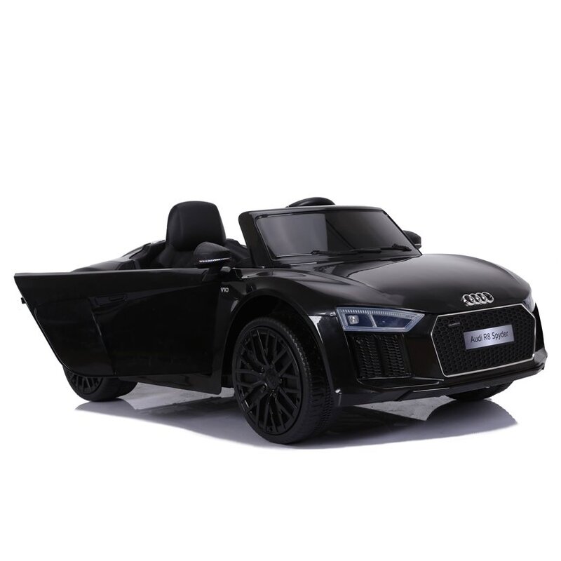 Audi R8 Spyder ühekohaline elektriauto lastele, must