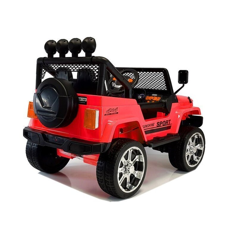 Üks elektriauto Jeep Sport, punane