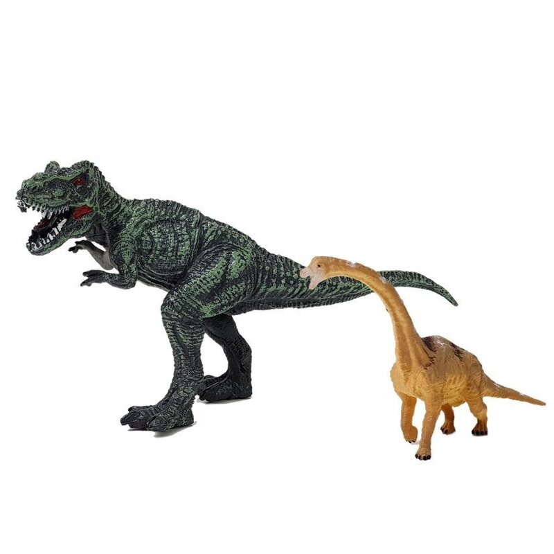  Dinosaurus Brachiosaurus, Tyrannosaurus Rex figuuride komplekt