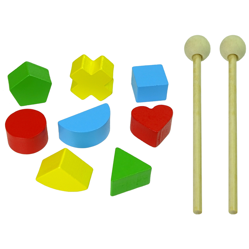 Värviline puidust mänguasi - käimistugi figuuridega