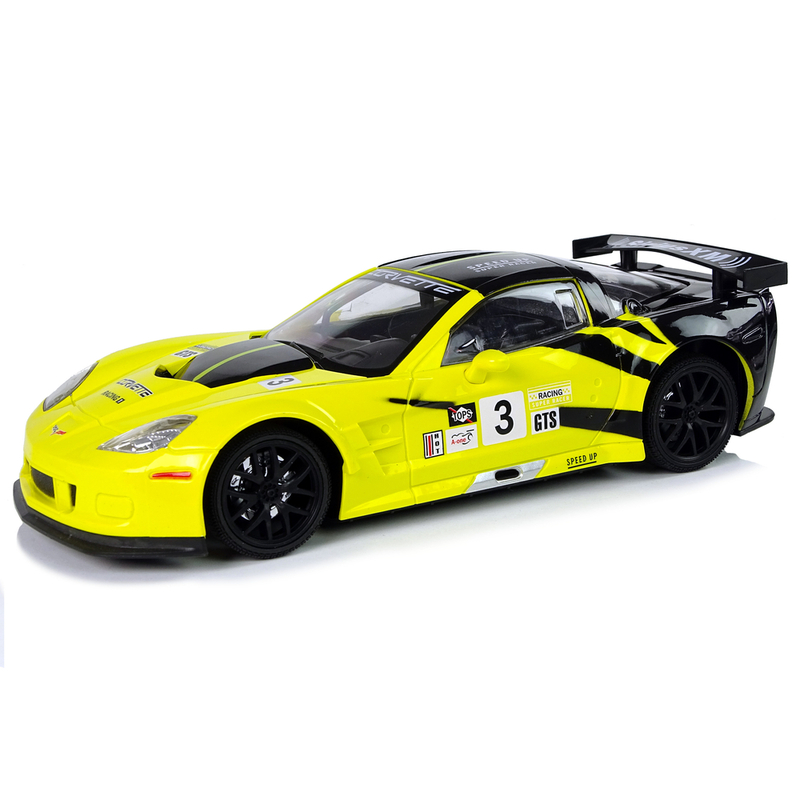 Raadioteel juhitav sportauto Corvette C6.R, kollane