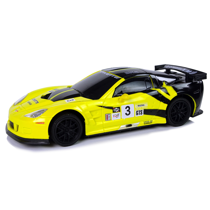 Raadioteel juhitav sportauto Corvette C6. R, kollane