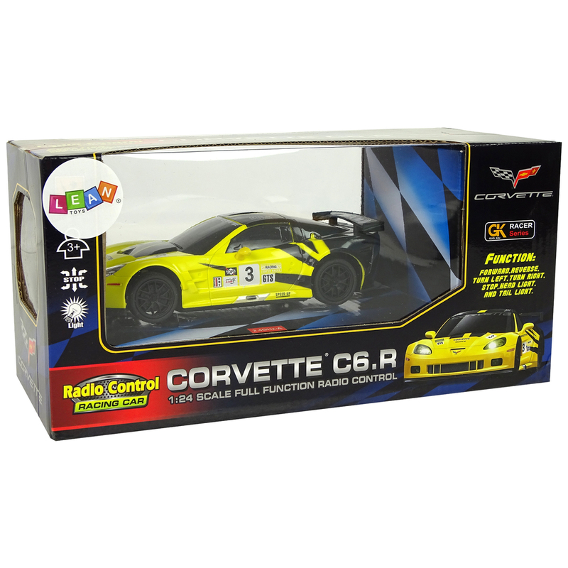 Raadioteel juhitav sportauto Corvette C6. R, kollane