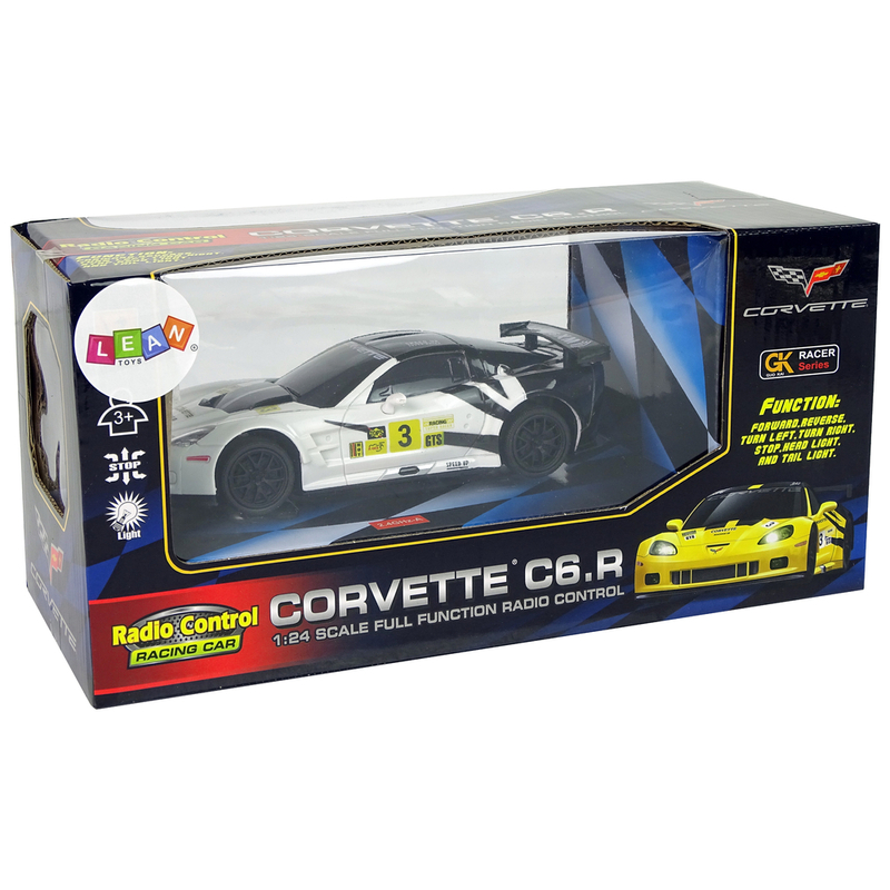 Kaugjuhitav sportauto Corvette C6. R, valge