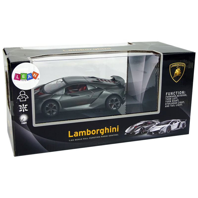 Raadioteel juhitav sportauto Lamborghini, hõbedane