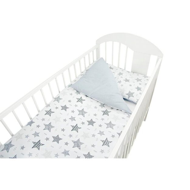 Kaheosaline voodipesu komplekt - tähed, 120x90 40x60