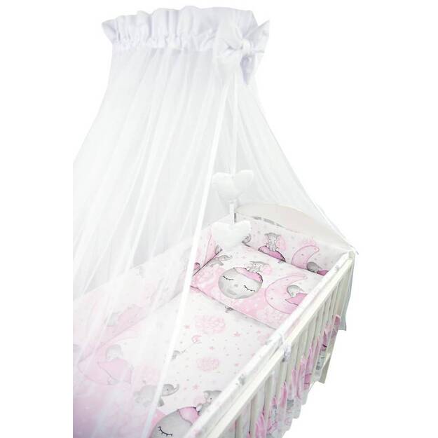 Kuueosaline voodipesu komplekt 120x90, roosa