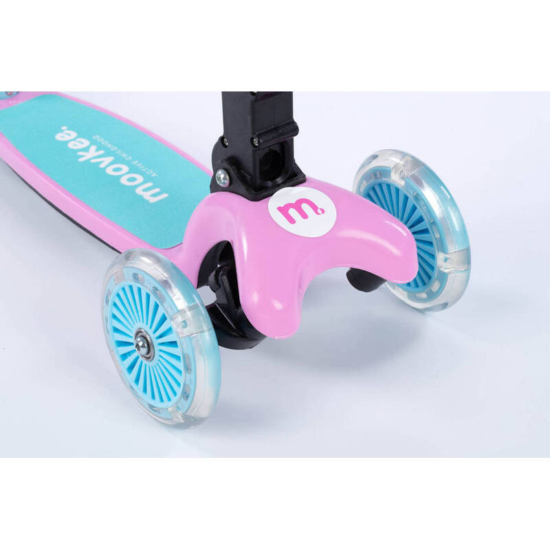 Kolmerattaline LED-skootter - Moovkee, roosa