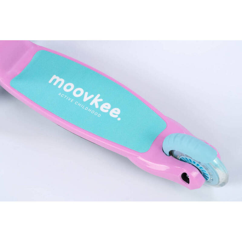 Kolmerattaline LED-skootter - Moovkee, roosa